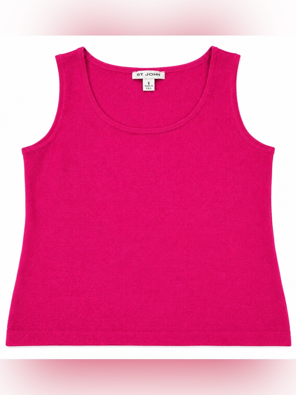 St. John Fuchsia Knit Tank Top - Size Small